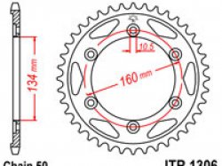 Звезда задняя JT Sprockets JTR 1306,42